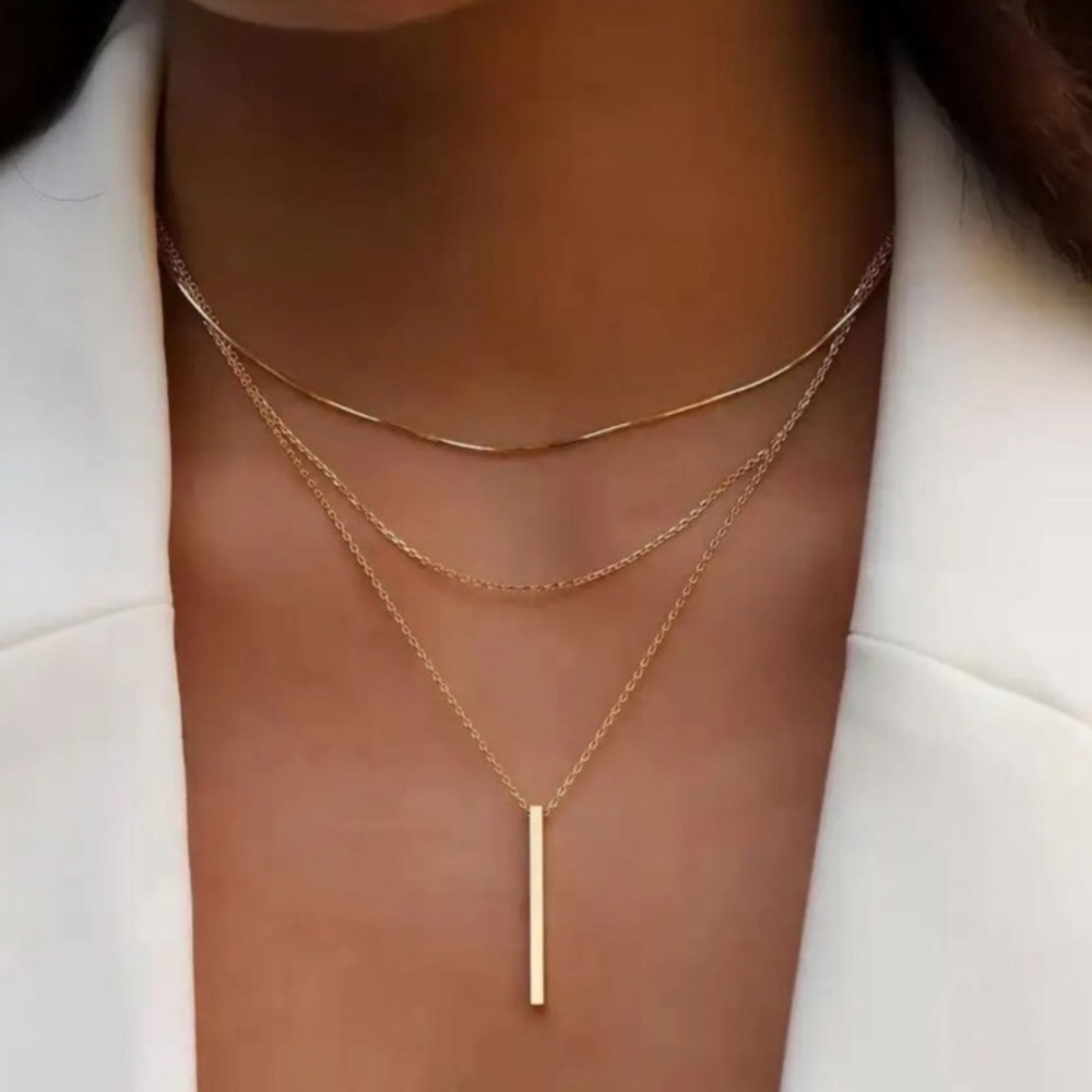14k gold plated Layering Pendant Necklace New